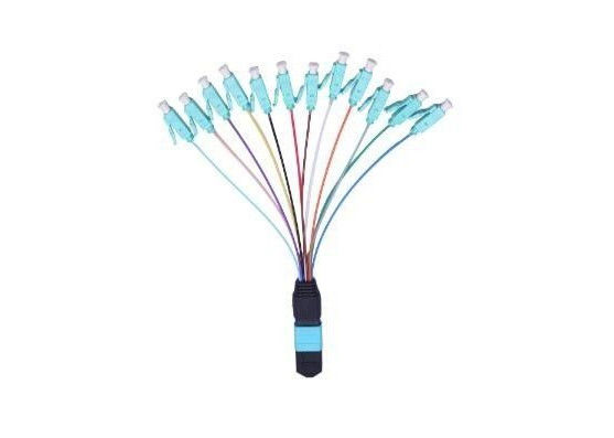 Porcellana Alto cavo di toppa di attenuazione di riflessione MPO OM3 femminile MPO ai colori di lunghezza 12 di LC 0.9mm fornitore