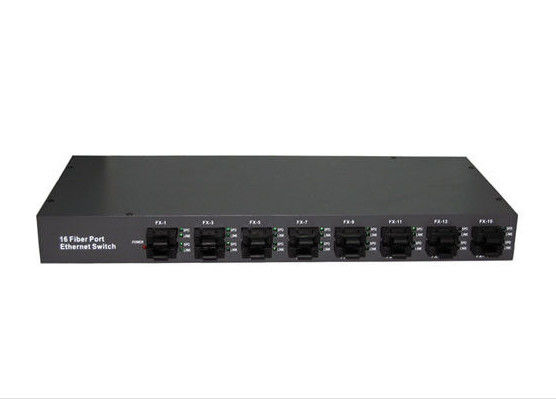 Porcellana Commutatore di Ethernet del porto del mackintosh 16 di Vlan, 10/100 base - Fx al commutatore di rete Ethernet di 100KM - di 20KM fornitore