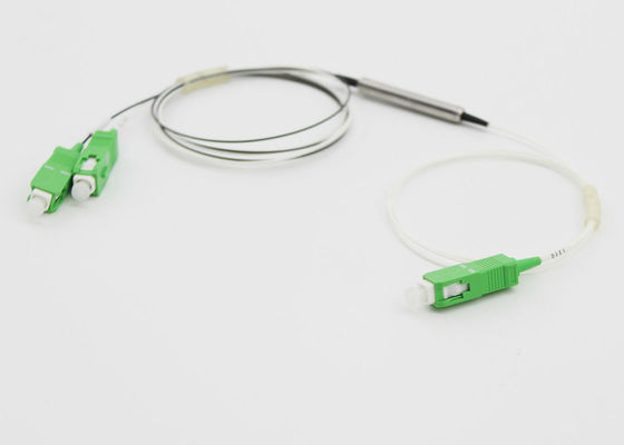 Un dispositivo di 1 x 2 DWDM, demoltiplicatore del multiplexor E della fibra G657A1 della metropolitana 0.9MM del metallo con i connettori APC/dello Sc fornitore